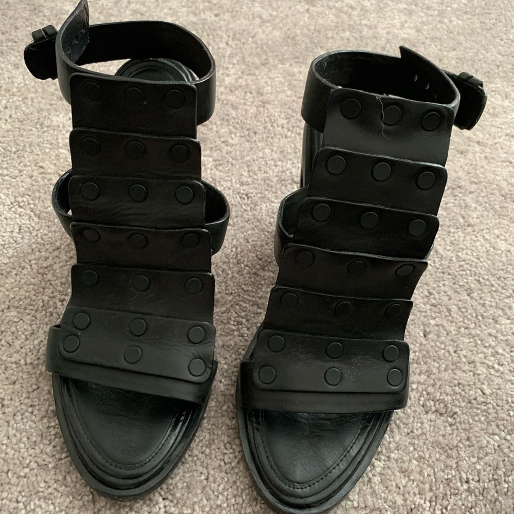 Rag and Bone Black Leather Sandals